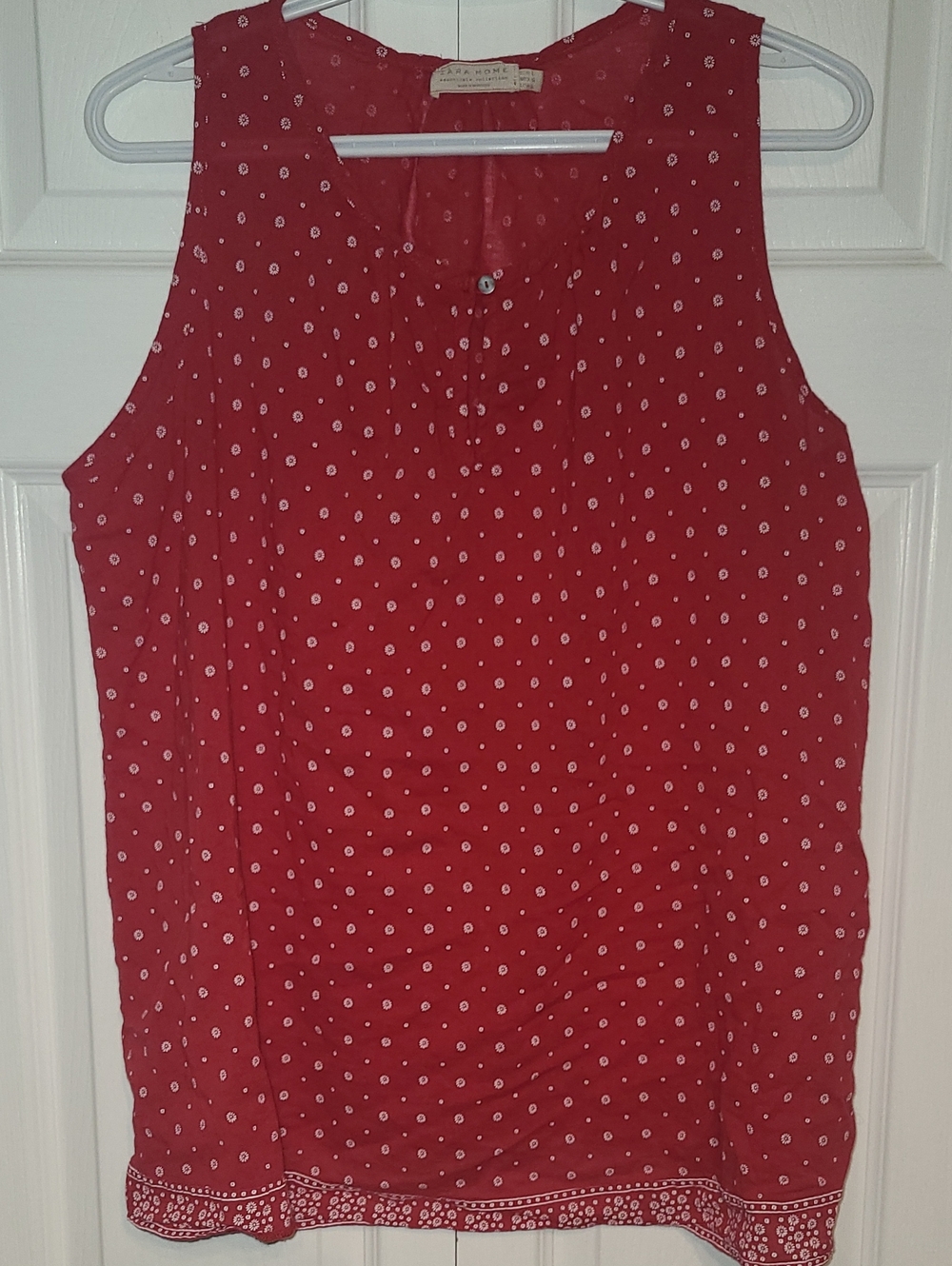Zara Red Polka Dot Sleeveless Camisole